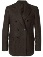 Mp Massimo Piombo Double Breasted Blazer - Brown