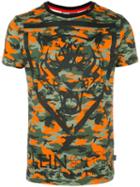 Plein Sport Camouflage Print T-shirt, Men's, Size: Large