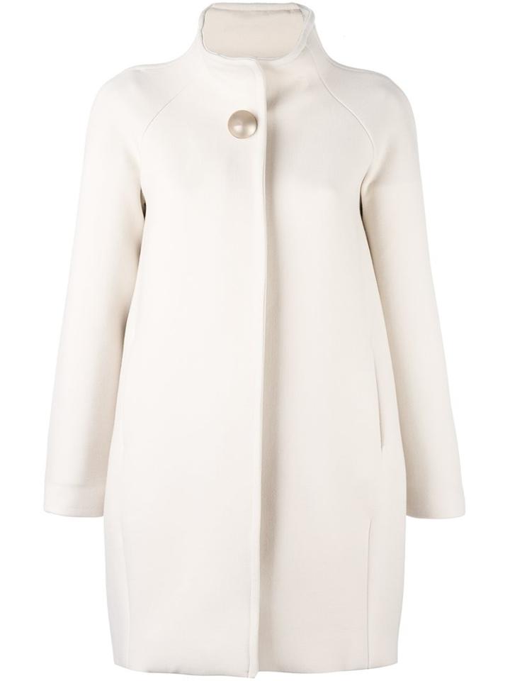 Gianluca Capannolo Single Breasted Coat, Women's, Size: 42, White, Nylon/spandex/elastane/virgin Wool