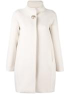 Gianluca Capannolo Single Breasted Coat, Women's, Size: 42, White, Nylon/spandex/elastane/virgin Wool