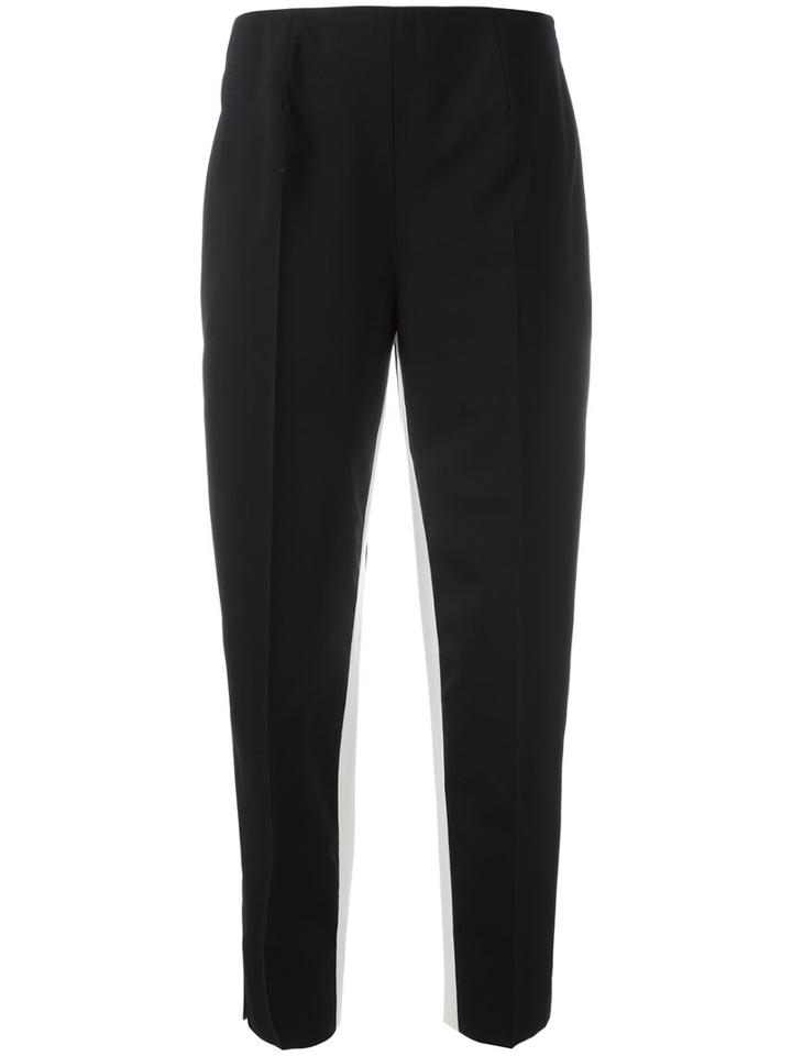 Prada Cropped Trousers, Women's, Size: 44, Black, Virgin Wool