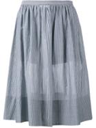 Vince Striped Midi Skirt - Blue