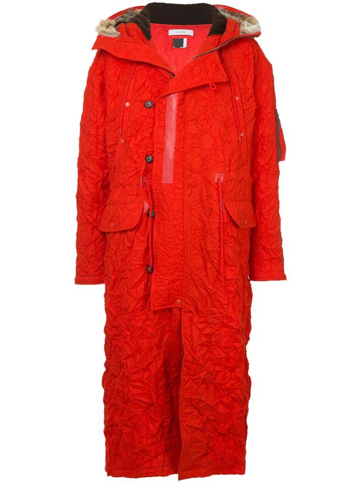 Facetasm Oversize Hooded Parka - Yellow & Orange