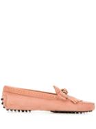 Tod's Gommino Fringed Buckle Loafers - Pink