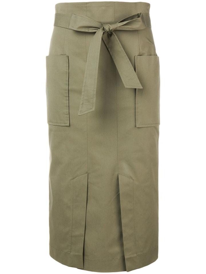 Blugirl Belted Straight Skirt - Green
