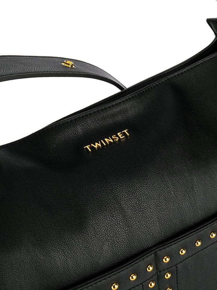 Twin-set Studded Hobo Tote - Black
