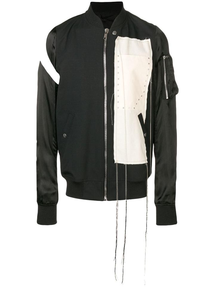 Rick Owens Stitch Detail Bomber Jacket - Black