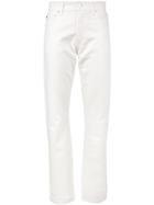 Holiday White High Waist Straight Jeans