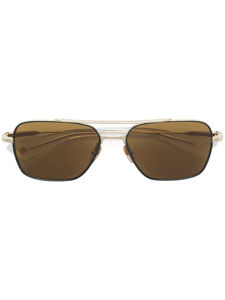 Dita Eyewear Flight Seven Aviator Sunglasses - Brown