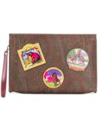 Etro Badge Detail Clutch Bag - Multicolour