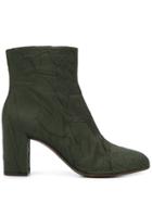 Del Carlo Wrinkle Effect Ankle Boots - Green