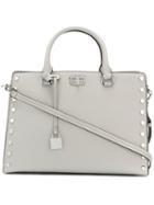 Michael Michael Kors - Large Studded Sylvie Satchel - Women - Leather - One Size, Grey, Leather