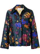 La Doublej Dragon Flower Oversized Jacket - Blue