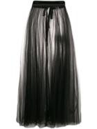 Loulou Tulle Long Full Skirt - Black