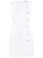 Msgm Ruffled Trim Short Dress - White