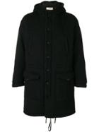 Maison Flaneur Padded Hooded Coat - Black