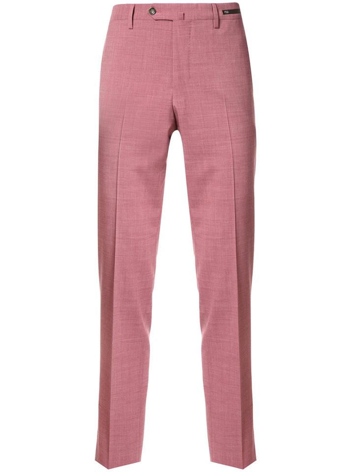 Pt01 Classic Tailored Trousers, Men's, Size: 48, Red, Wool
