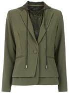 Mara Mac Hooded Layered Blazer - Green