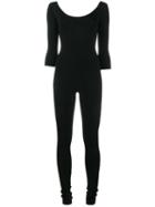 Valentino Scoop Neck Jumpsuit, Women's, Size: Large, Black, Viscose/polyamide/polyester/spandex/elastane