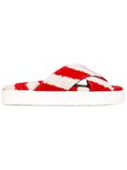 Msgm Wrap Front Sandals - Red