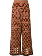 Temperley London Patterned Knit Culottes - Yellow & Orange
