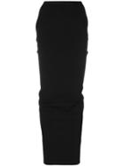 Rick Owens - Soft Pillar Long Skirt - Women - Cotton/spandex/elastane/viscose - 42, Black, Cotton/spandex/elastane/viscose