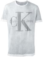 Calvin Klein Jeans Logo Print T-shirt, Men's, Size: Xl, Grey, Cotton/polyester
