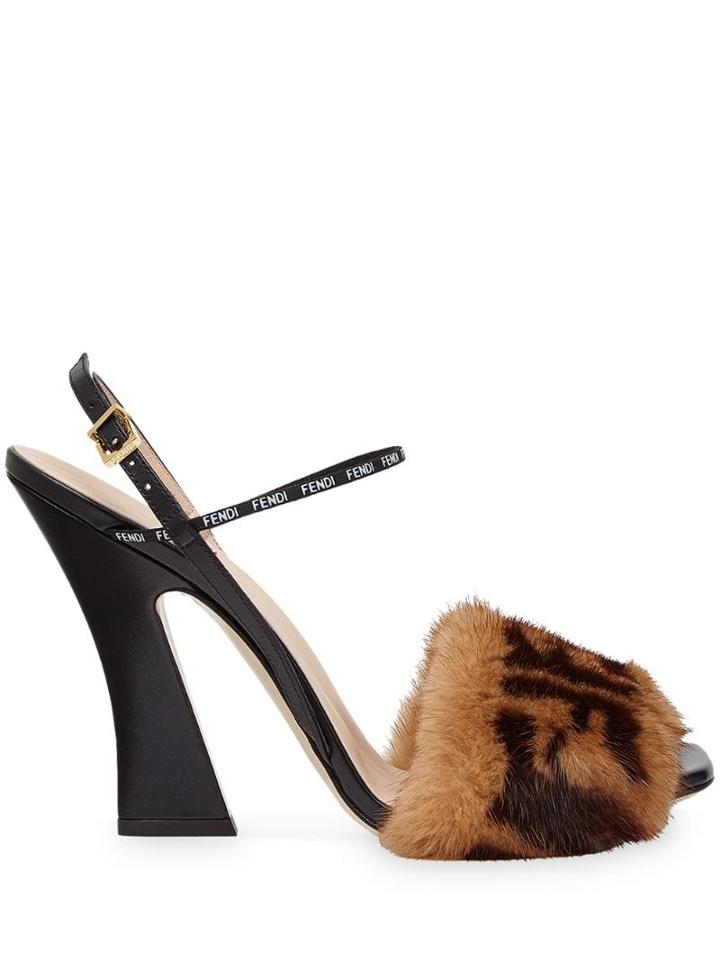Fendi Ffreedom High-heeled Strap Sandals - Brown