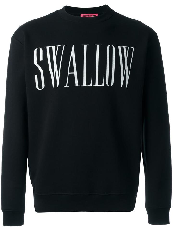 Mcq Alexander Mcqueen Swallow Print Sweatshirt, Men's, Size: Xl, Black, Cotton