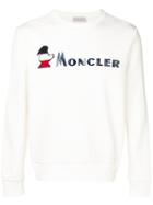 Moncler Logo Print Sweatshirt - White