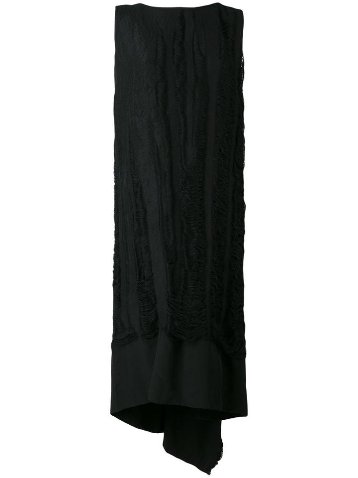 Masnada - Open Threads Dress - Women - Linen/flax/viscose - 42, Black, Linen/flax/viscose