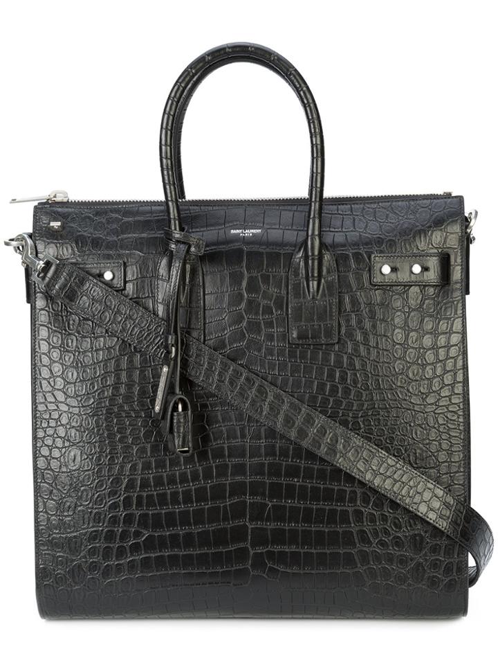 Saint Laurent Sac De Jour Souple North/south Tote - Black