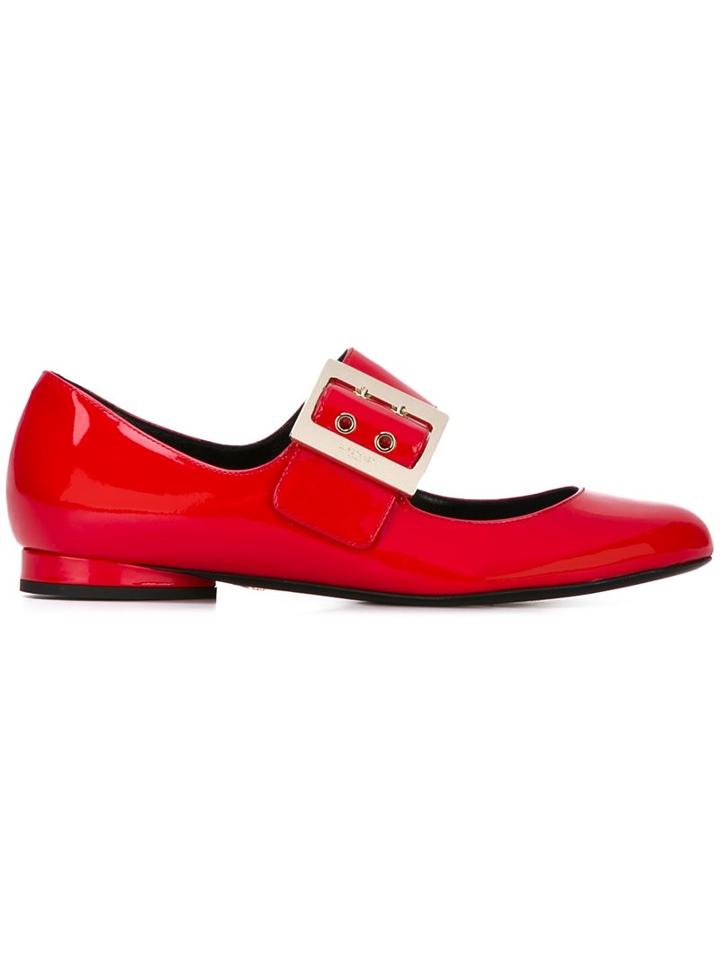 Lanvin Mary Jane Buckle Ballerinas
