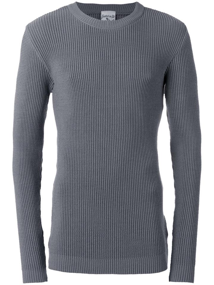 S.n.s. Herning Carbon Crew Neck Jumper, Men's, Size: Large, Grey, Cotton/spandex/elastane