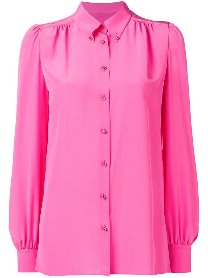 Emilio Pucci Pink Silk Button-down Shirt