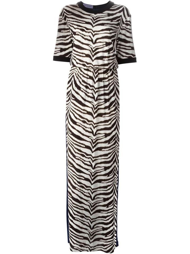 Emanuel Ungaro Contrast Zebra Print Dress