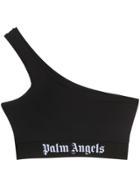 Palm Angels One Shoulder Crop Top - Black