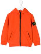 Stone Island Junior - Logo Patch Hooded Jacket - Kids - Cotton - 3 Yrs, Yellow/orange