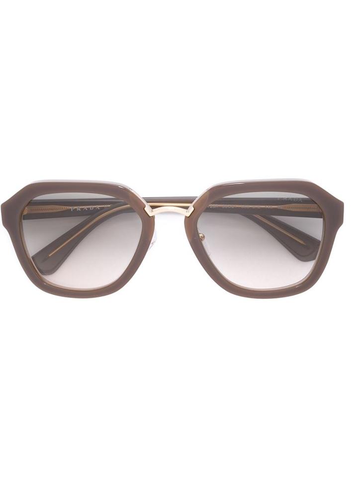 Prada Eyewear Cinéma Sunglasses, Women's, Brown, Acetate
