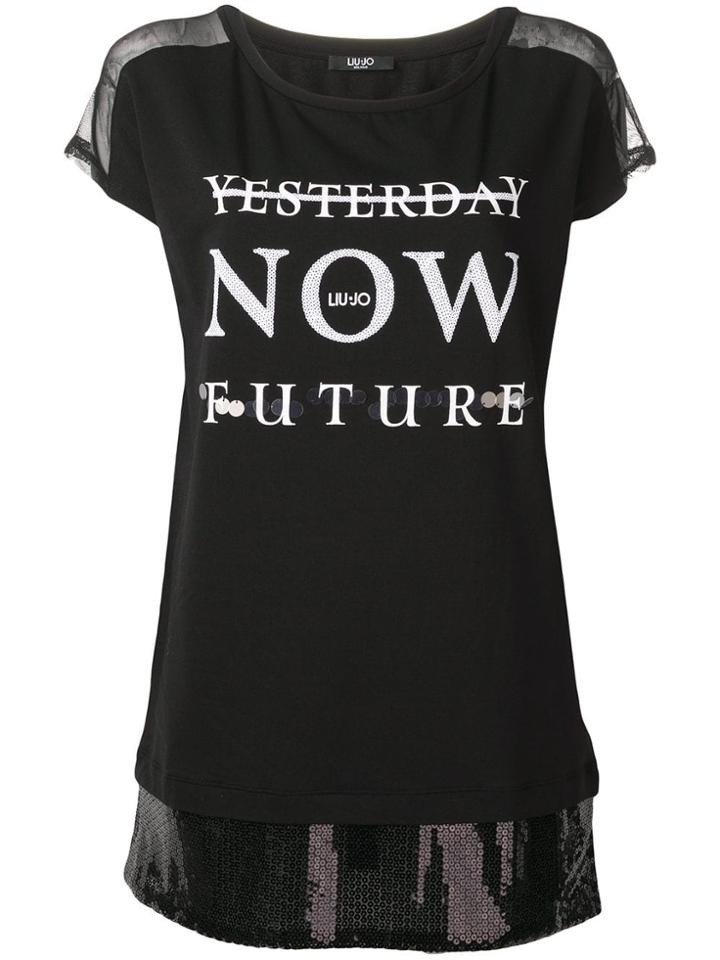 Liu Jo Black Graphic T-shirt