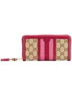Gucci Jacquard Gg Knit Wallet - Red