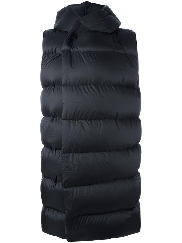 Rick Owens Sleeveless Padded Coat, Men's, Size: 50, Black, Polyamide/feather Down