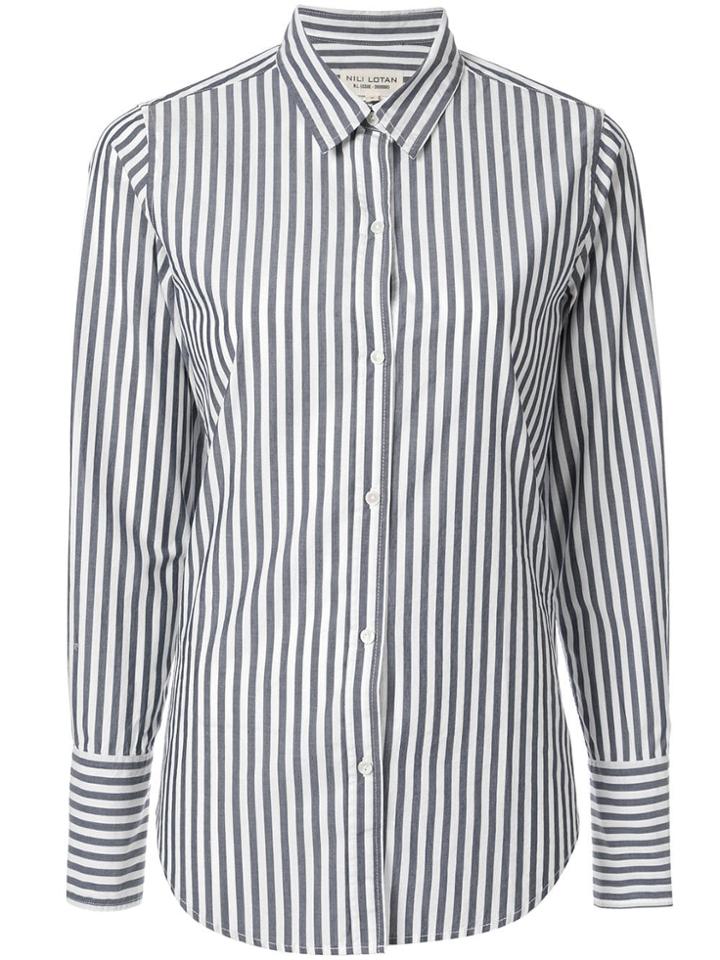 Nili Lotan Helen Striped Shirt - White