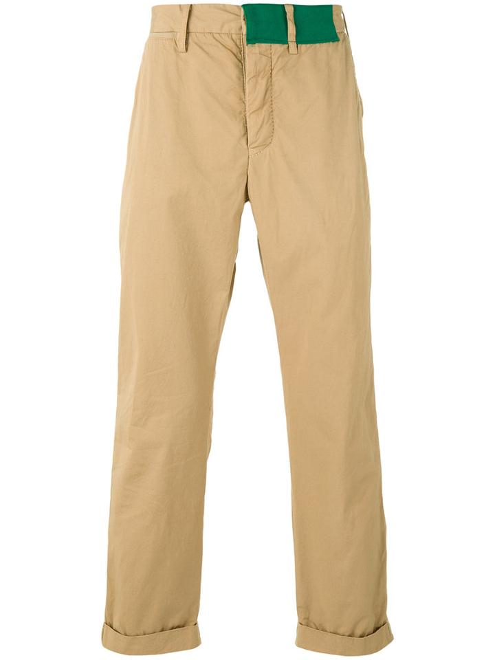 Sacai - Cuffed Trousers - Men - Cotton/cupro - 4, Brown, Cotton/cupro