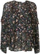 Iro Bow Floral-print Top - Black