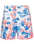Orlebar Brown Bulldog Fish Print Swim Shorts - White