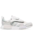 Adidas White Micropacer X R1 Leather Sneakers