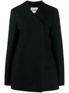 Jil Sander Buttoned Oversized Coat - Black