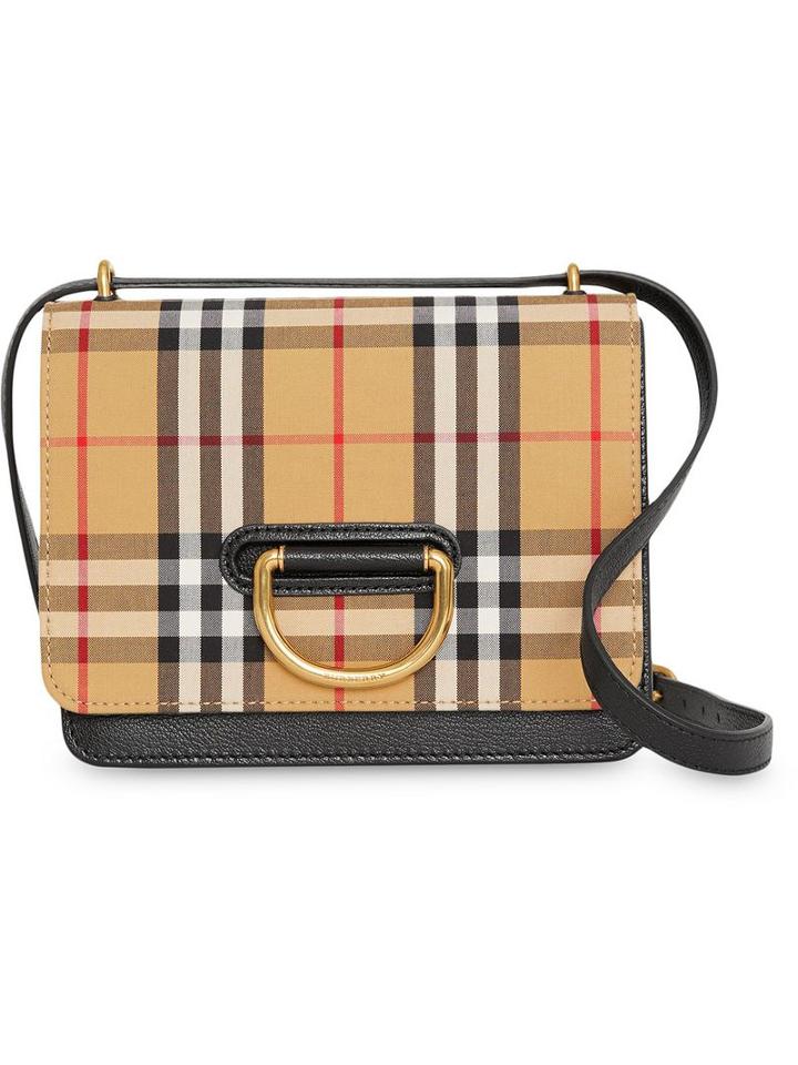 Burberry Small Vintage Check D-ring Bag - Yellow