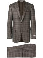 Canali Check Two Piece Suit - Brown